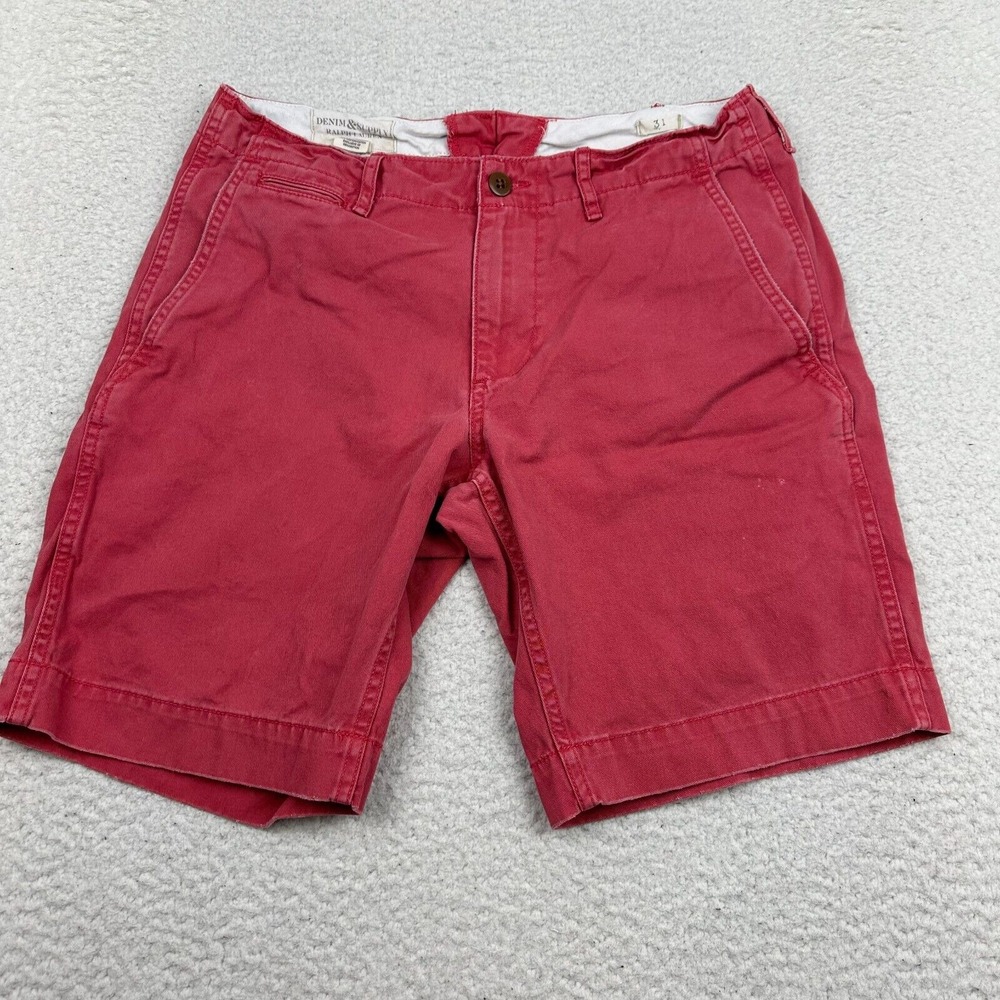 Vintage Denim & Supply Ralph Lauren Chino‎ Shorts Men 31 Red Cotton Retro 9"